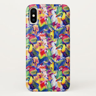 Watercolor Parrots iPhone X Case