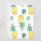 Watercolor Party Like A Pineapple Birthday Invitation (Back)