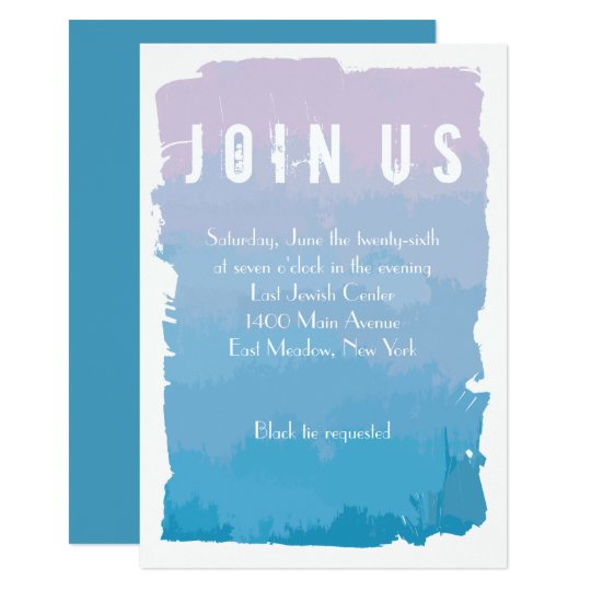 Watercolor Bat Mitzvah Invitations 6