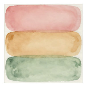 Watercolor Pastel Color Block Layers Acrylic Print