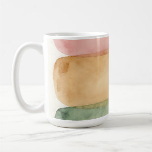 Watercolor Pastel Color Block Layers Coffee Mug