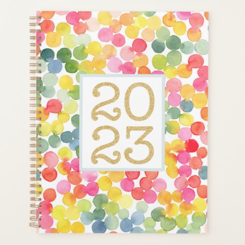 Watercolor Pastel Dotted Planner