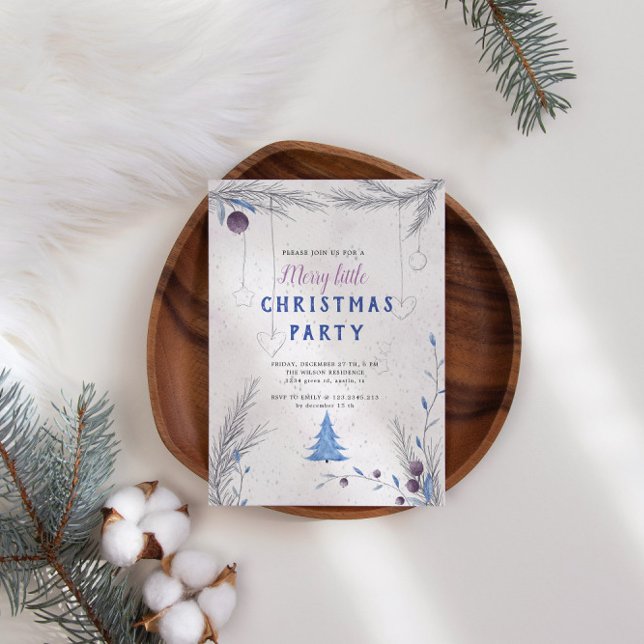 Watercolor Pastel Festive Holiday Party Invitation (Creator Uploaded)