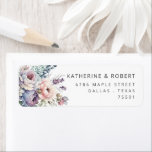 Watercolor Pastel Floral Return Address Label<br><div class="desc">Our ''Pastel Garden Wedding'' collection features gentle watercolor florals in pastel colors such as pink and blue with the information written in a refined sans serif font. The foil on the invitations comes in gold,  silver and rose gold.</div>