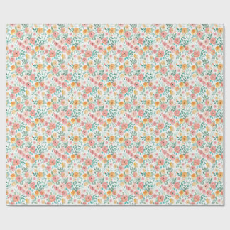 Watercolor Pastel Floral  Wrapping Paper