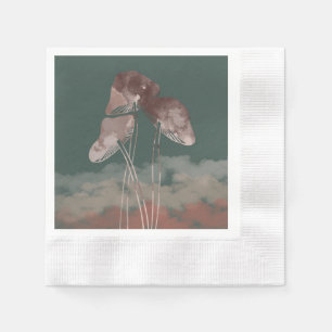 Watercolor Pastel Mushroom   Napkins