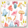 Watercolor Pastel Mushrooms Beverage Coaster