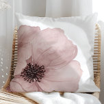Watercolor Pastel Pink Poppy Throw Pillow<br><div class="desc">Bring a touch of soft elegance to your space with this Watercolor Pastel Pink Poppy Throw Pillow. Featuring a delicate hand-painted pink poppy design in dreamy watercolor tones, this pillow adds a romantic and artistic touch to any room. Perfect for boho, shabby chic, floral, or modern farmhouse decor, it makes...</div>