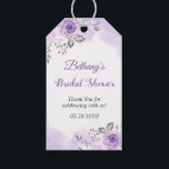 Watercolor Pastel Purple Floral Bridal Shower Gift Gift Tags<br><div class="desc">Watercolor Pastel Purple Floral Bridal Shower Gift Tags</div>