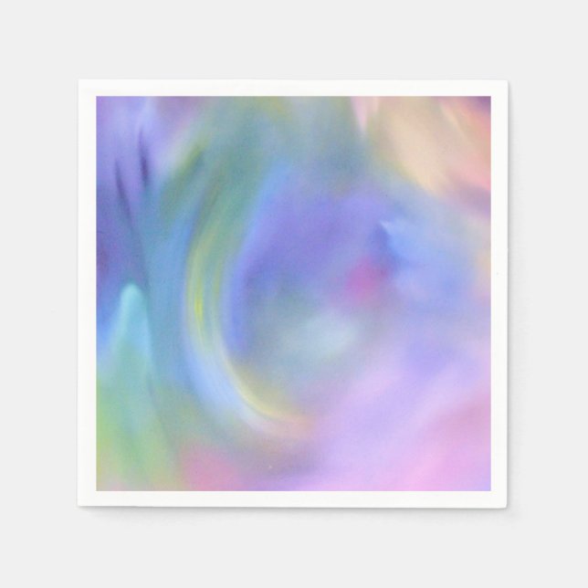 Watercolor Pastel Rainbow - All Options Napkins (Front)