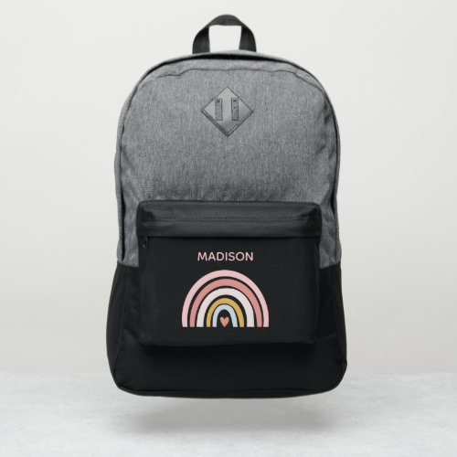 Watercolor Pastel Rainbow Custom Name  Port Authority Backpack
