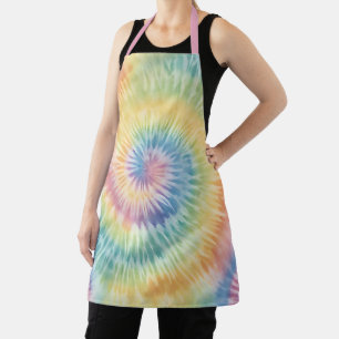 Watercolor Pastel Rainbow Tie Dye Apron
