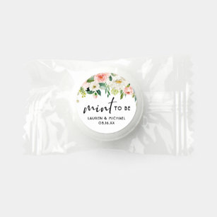Watercolor Pastel Spring Floral Mint To Be Wedding Life Saver® Mints