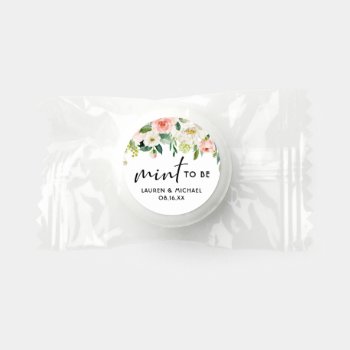 Watercolor Pastel Spring Floral Mint To Be Wedding Life Saver® Mints by misstallulah at Zazzle