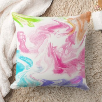 Watercolor Pastel Throw Pillow by Recipecard at Zazzle