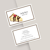 Watercolor Pastry Chef Cheesecake Business Card