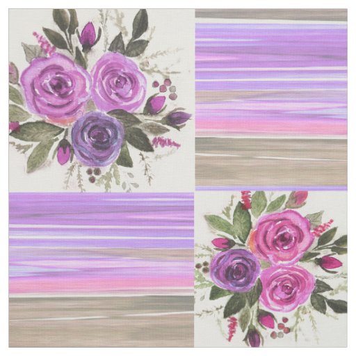 Watercolor . Patchwork . Fabric