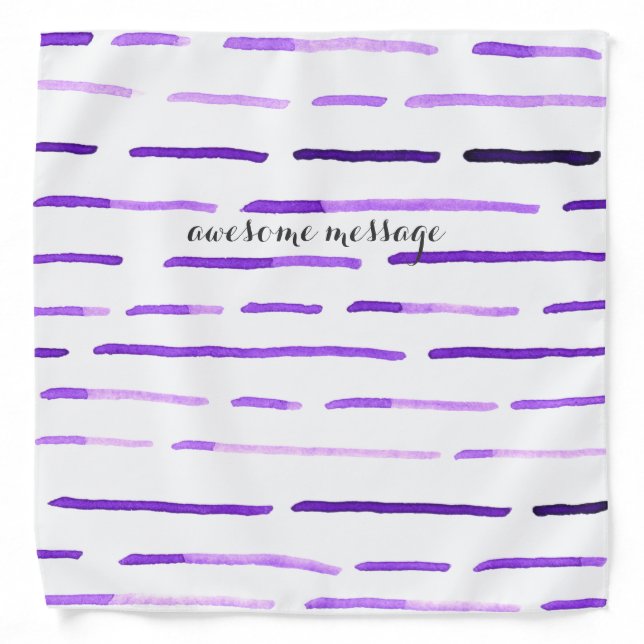 Watercolor Pattern | custom message Bandana (Front)