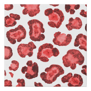 Watercolor pattern illustration leopard skin. Fash Faux Canvas Print