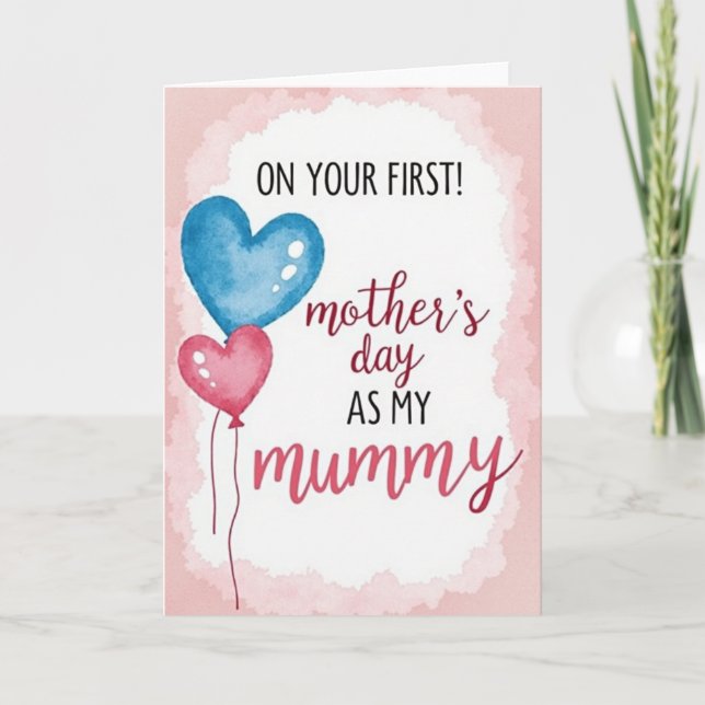 Watercolor Pattern Mothers Day Card (Front)