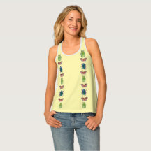 Watercolor pattern of beetles and butterflies