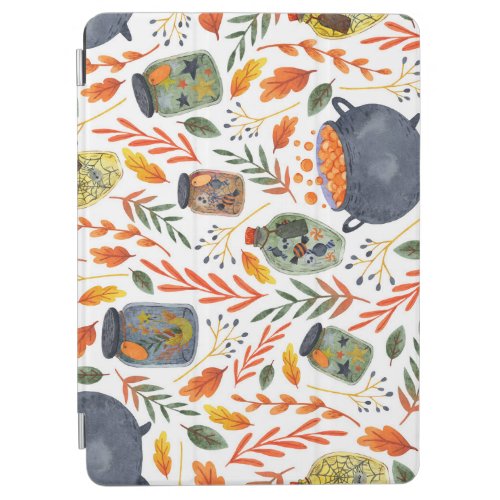 Watercolor Pattern with Autumn Foliage iPad Air Cover
