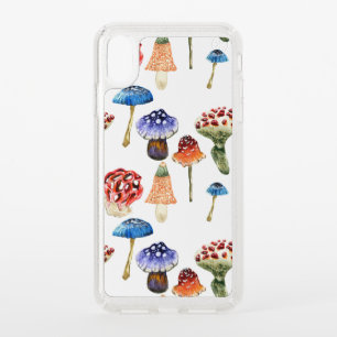 Watercolor pattern with colorful mushrooms speck iPhone XS max case