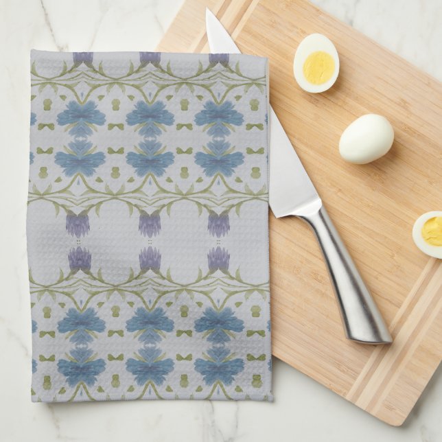 Watercolor Patterned Kitchen Towel (Quarter Fold)