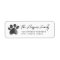 Watercolor Paw Print Return Address
