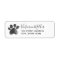Watercolor Paw Print Return Address Label