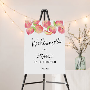 Watercolor peach baby shower  foam board