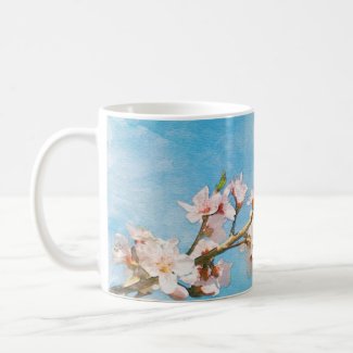 Watercolor Peach Blossoms Coffee Mug