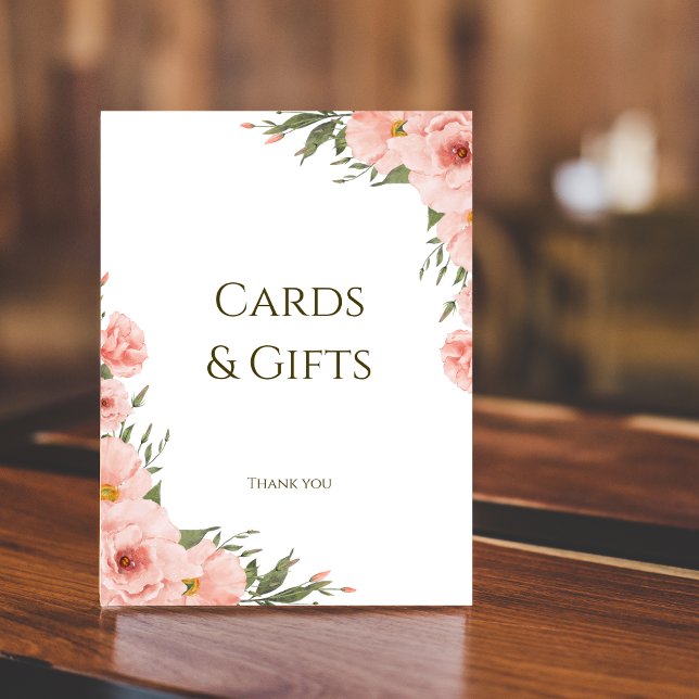 Watercolor Peach Floral Customizable Poster (Creator Uploaded)