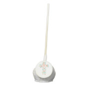 Watercolor Peach Flower Cross Baptism Cake Pops (Front)