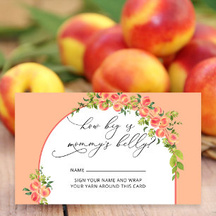 Watercolor Peach How Big Mommy's Belly Enclosure Card