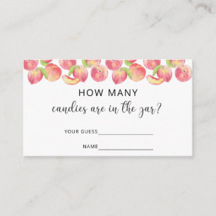 Watercolor peach how many candies are in the jar enclosure card