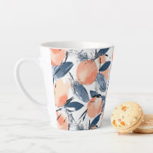watercolor peach latte