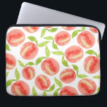 Watercolor Peach Pattern  Laptop Sleeve<br><div class="desc">cute watercolor painted peach pattern</div>