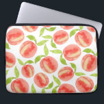 Watercolor Peach Pattern  Laptop Sleeve<br><div class="desc">cute watercolor painted peach pattern</div>