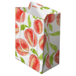 Watercolor Peach Pattern  Medium Gift Bag