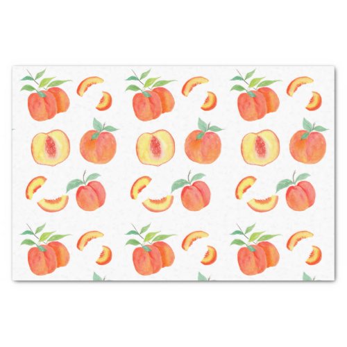 Watercolor Peach Pattern Tissue Paper