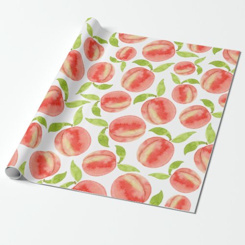 Watercolor Peach Pattern Wrapping Paper