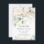 Watercolor Peach Pink Blush Flower Save the Date Invitation<br><div class="desc">Watercolor Peach Pink Blush Flower Save the Date Invitation. This design is easy to customize to match your wedding colors, styles and theme. For further customization, please click the "customize further" link and use our design tool to modify this template. If you need help or matching items, please contact me....</div>