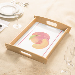 Watercolor Peach Serving Tray