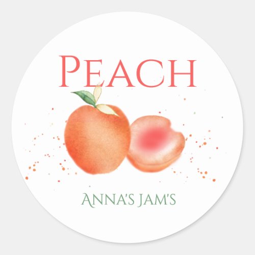 Watercolor Peach Sticker