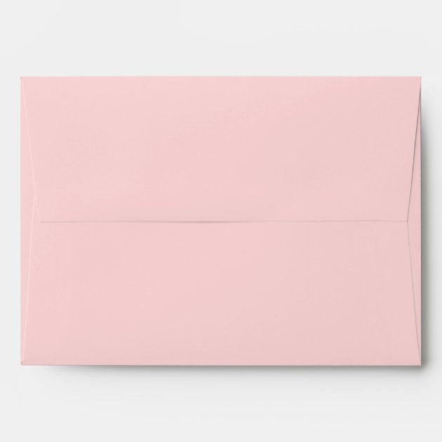 Watercolor Peach  Succulent Liner Wedding Envelope