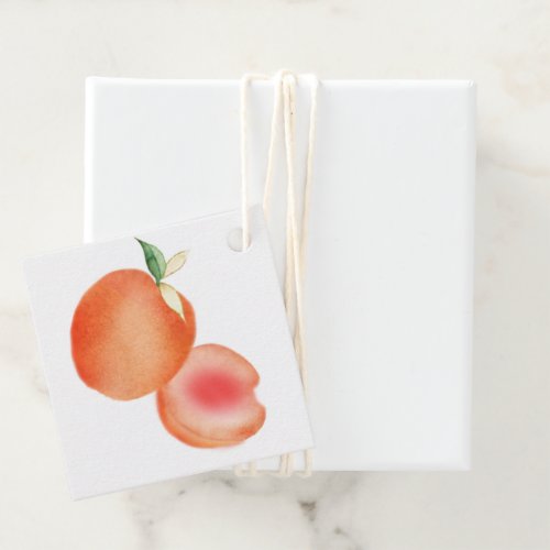 Watercolor Peaches Gift Tags