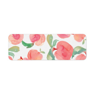 Watercolor Peaches Label
