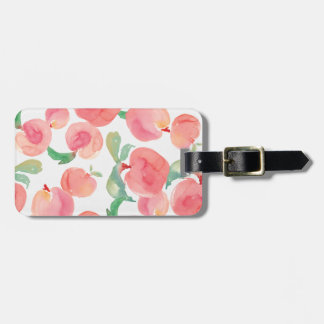 Watercolor Peaches Luggage Tag