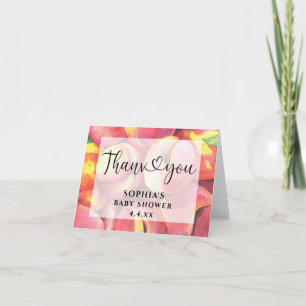 Watercolor peaches - Thank you baby shower Card
